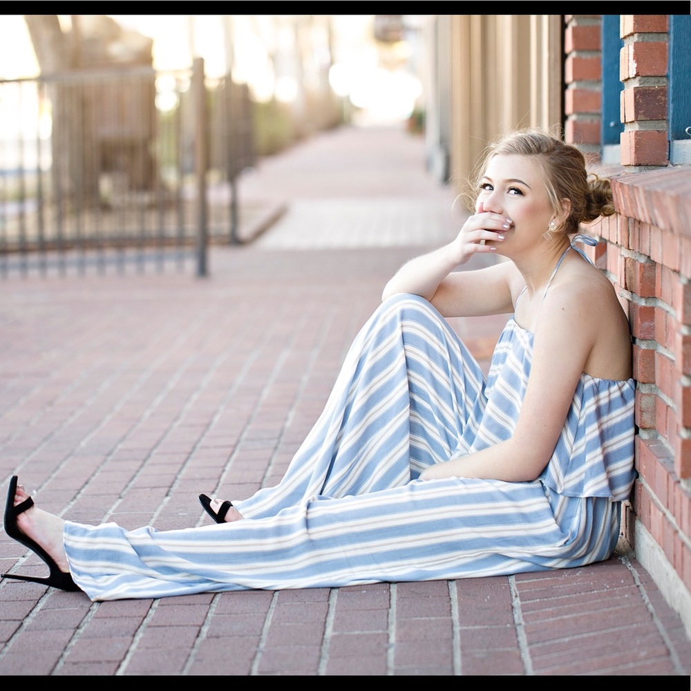 Flowy stripped jumpsuit